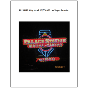 2015 USS Kitty Hawk Las Vegas, Nevada, Reunion Booklet